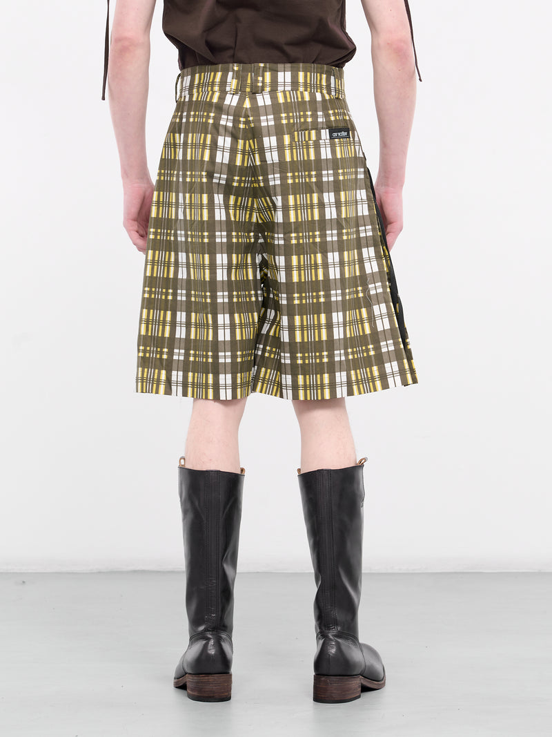Check A-Line Shorts (ALS-03-H-CHECK-BROWN-YELLOW)