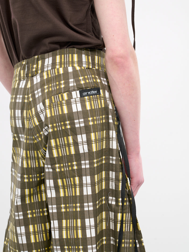 Check A-Line Shorts (ALS-03-H-CHECK-BROWN-YELLOW)
