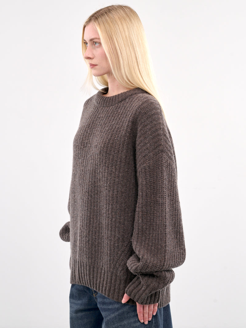 Knit Crewneck Sweater (AMBR2525-TAUPE)