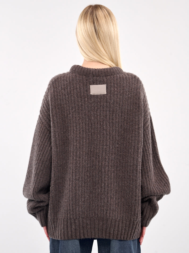 Knit Crewneck Sweater (AMBR2525-TAUPE)