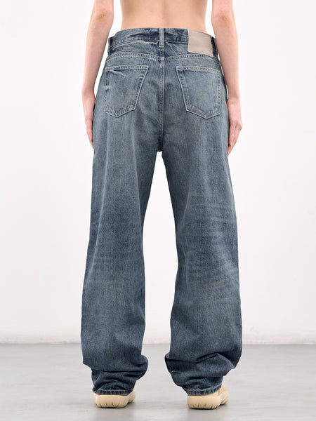 【AJO AJOBYAJO】Twofold Washed Jeans Twofold Washed Jeans [Black] - AJOBYAJO