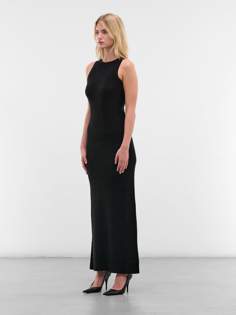 Black Lira Wool Maxi Dress (AMFW2517-BLACK)
