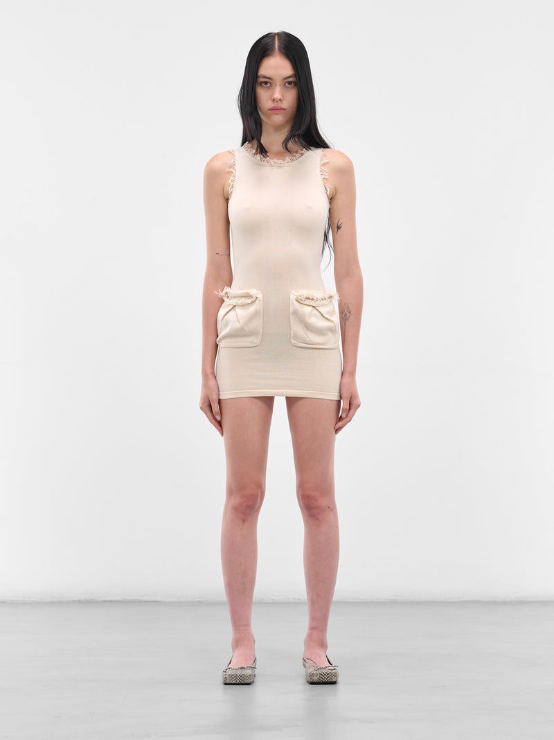 Vanilla Fleur Pocket Mini Dress (AMPF2507-VANILLA)