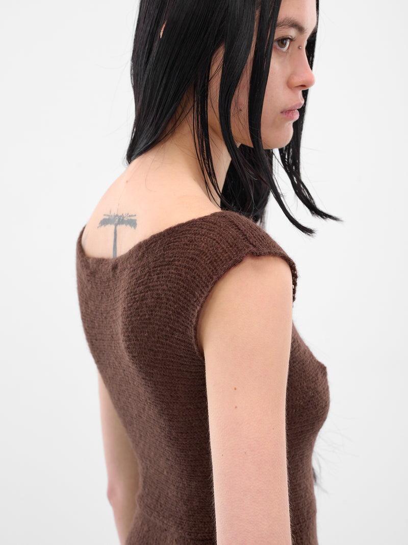 Brown Blaine Sleeveless Knit Top (AMPF2535-BLAINE-COCOA)