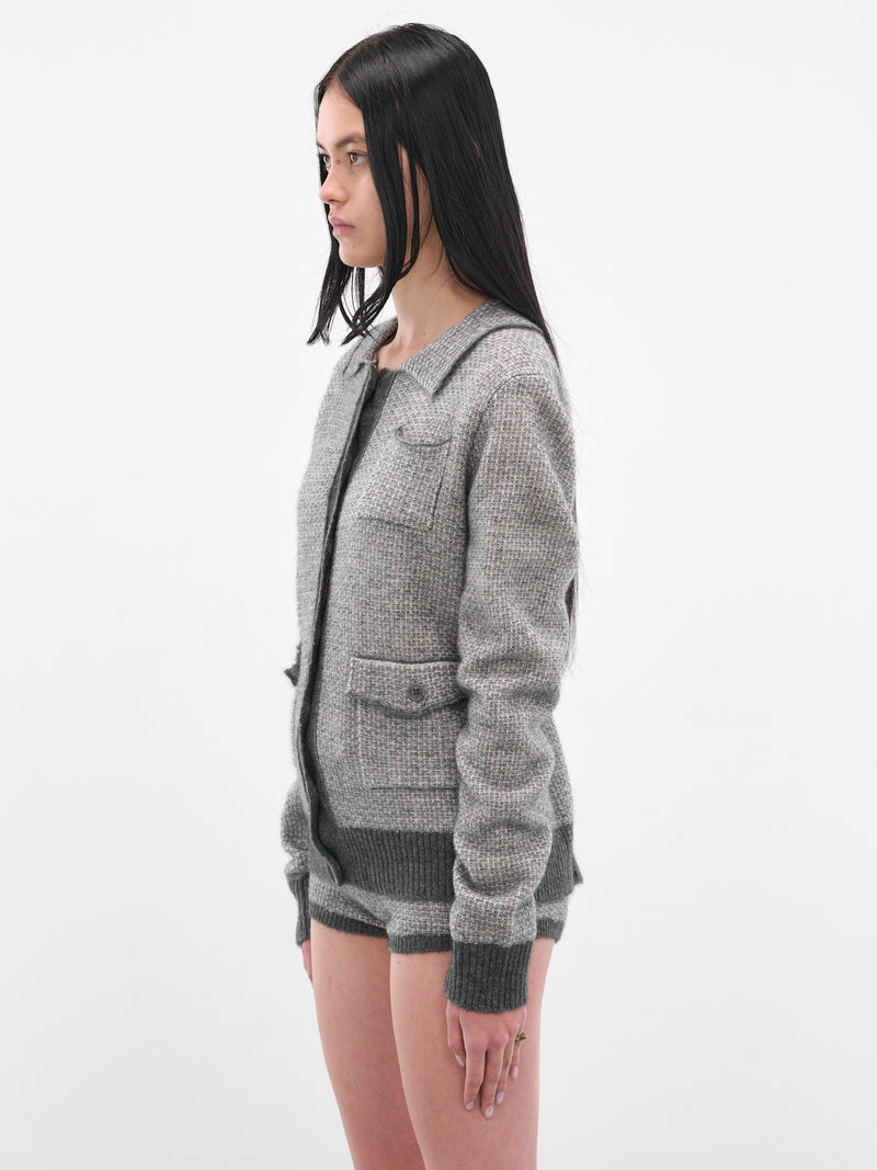Gray Avel Knit Sweater (AMPF2553-SLATE)