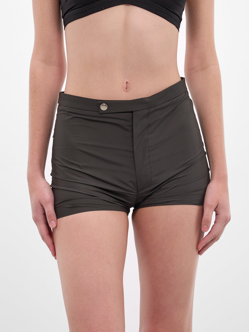 Bayle Forest Nylon Mini Shorts (AMR2661-FOREST)
