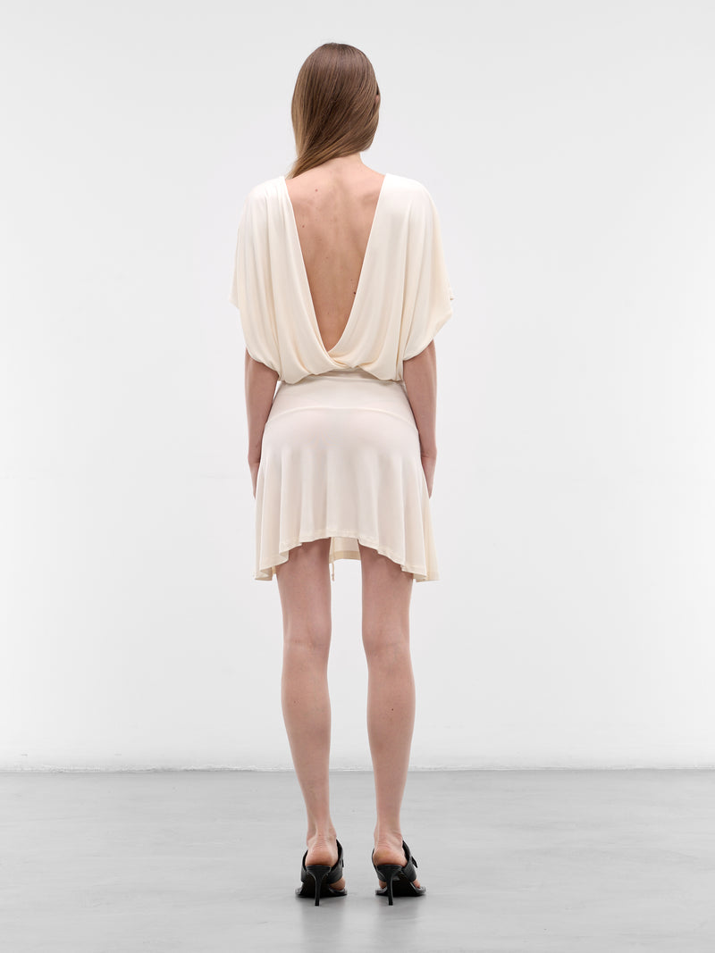 White Lotu Mini Dress (AMSS2606-LOTU-WHITE)