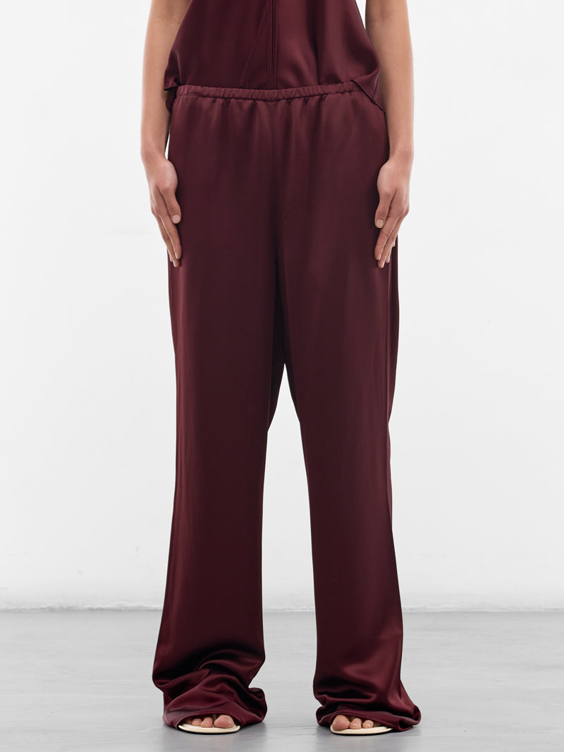 Melia Wine Satin Trousers (AMSS2631-MELIA-WINE)