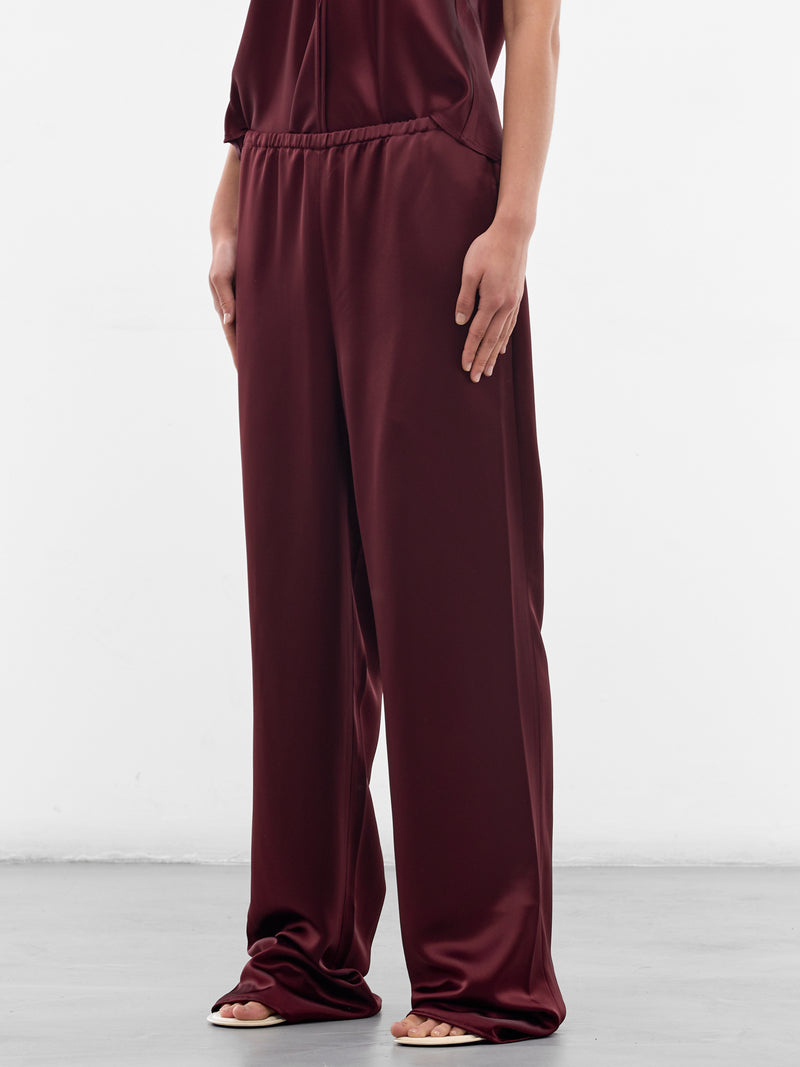 Melia Wine Satin Trousers (AMSS2631-MELIA-WINE)