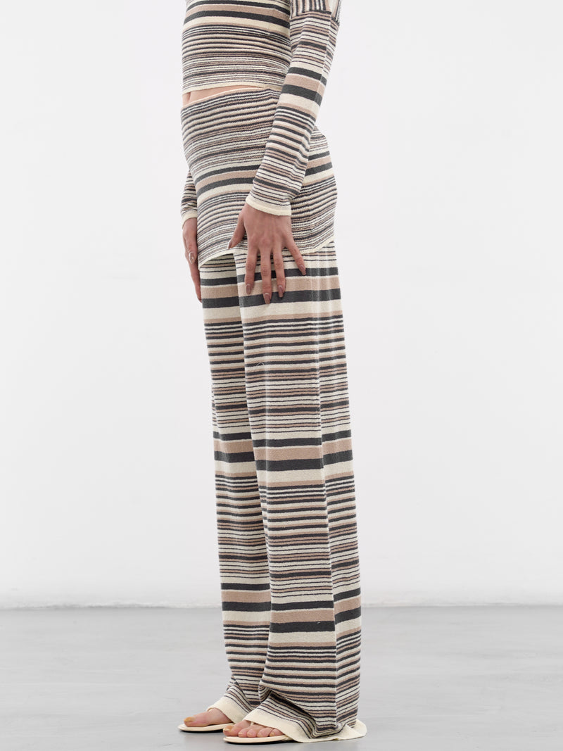 Gray Striped Evani Wide Pants (AMSS2669-EVANI-ROSE-GRAY)