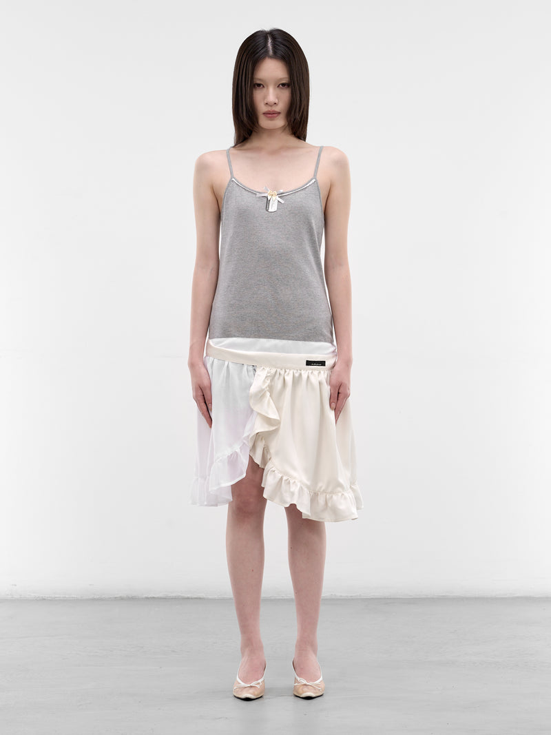 Hybrid Apron Ruffled Mini Dress (AN002DR26SSGRY-GRAY)