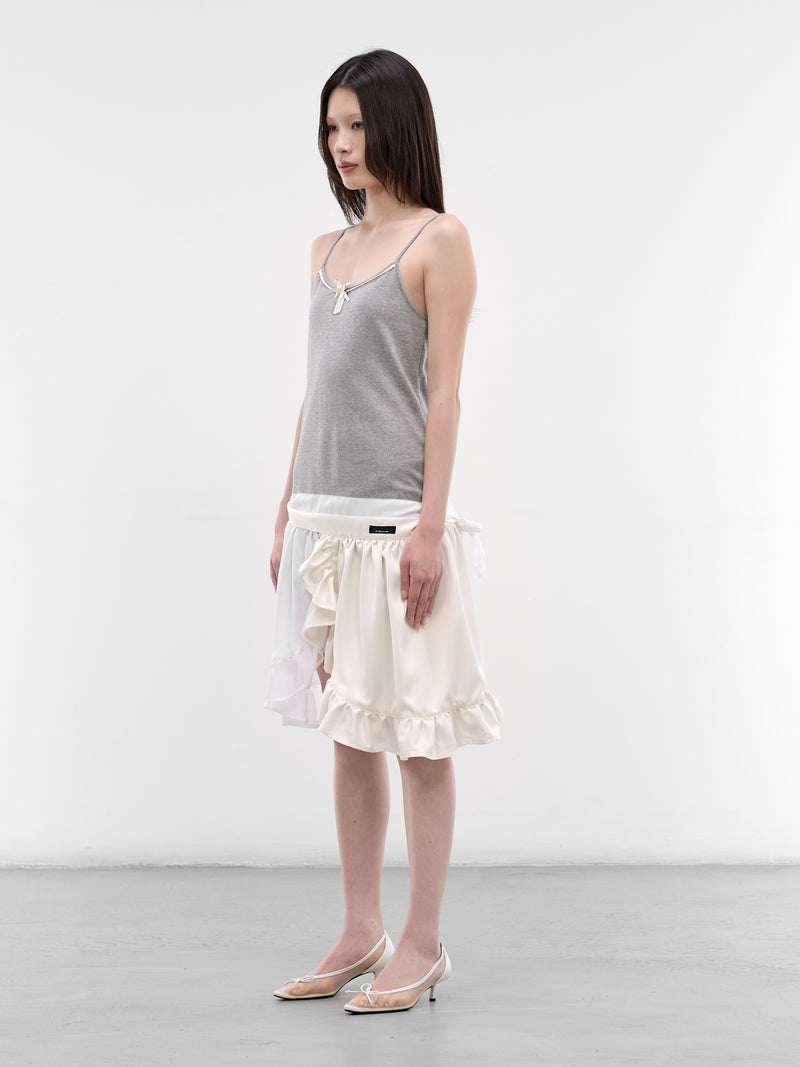 Hybrid Apron Ruffled Mini Dress (AN002DR26SSGRY-GRAY)