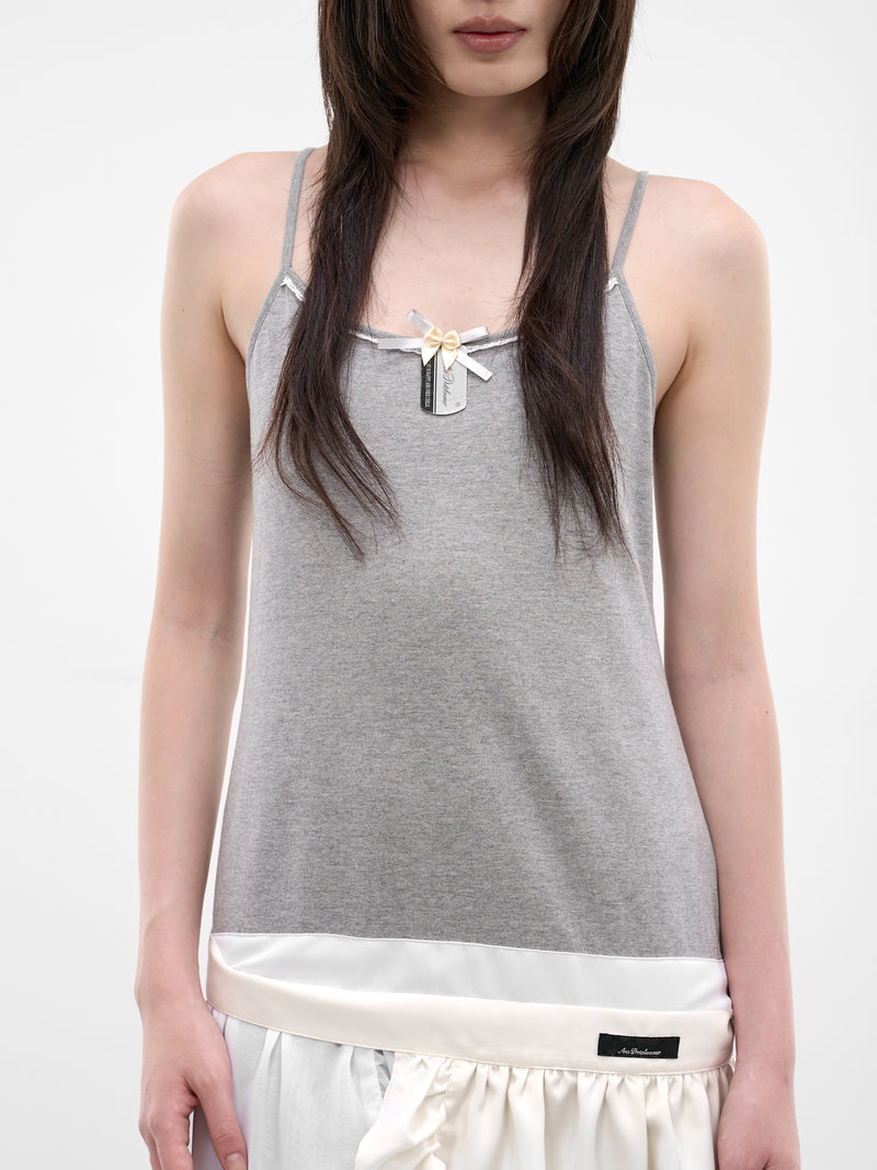 Hybrid Apron Ruffled Mini Dress (AN002DR26SSGRY-GRAY)