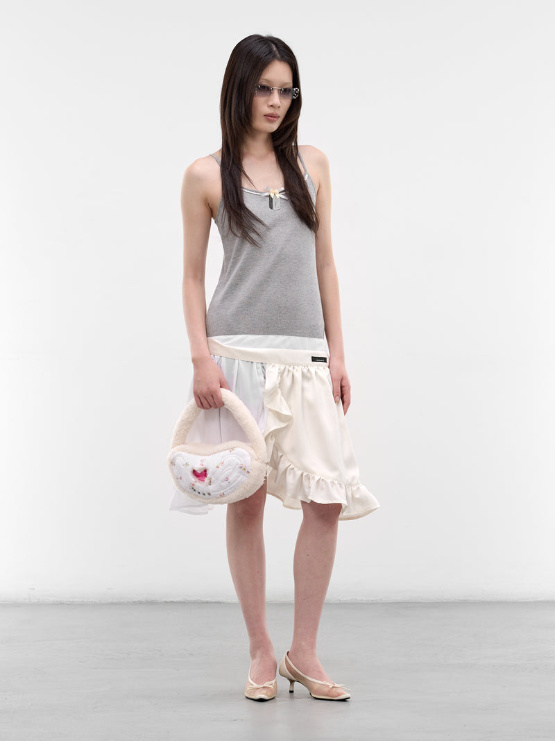 Hybrid Apron Ruffled Mini Dress (AN002DR26SSGRY-GRAY)