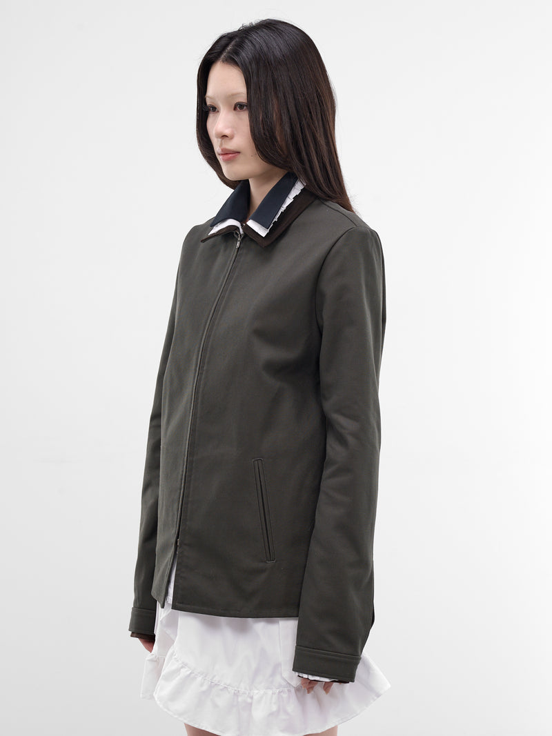 Khaki Layered Collar Detroit Jacket (AN002JK26SSKHK-KHAKI)