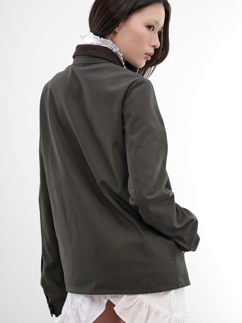 Khaki Layered Collar Detroit Jacket (AN002JK26SSKHK-KHAKI)