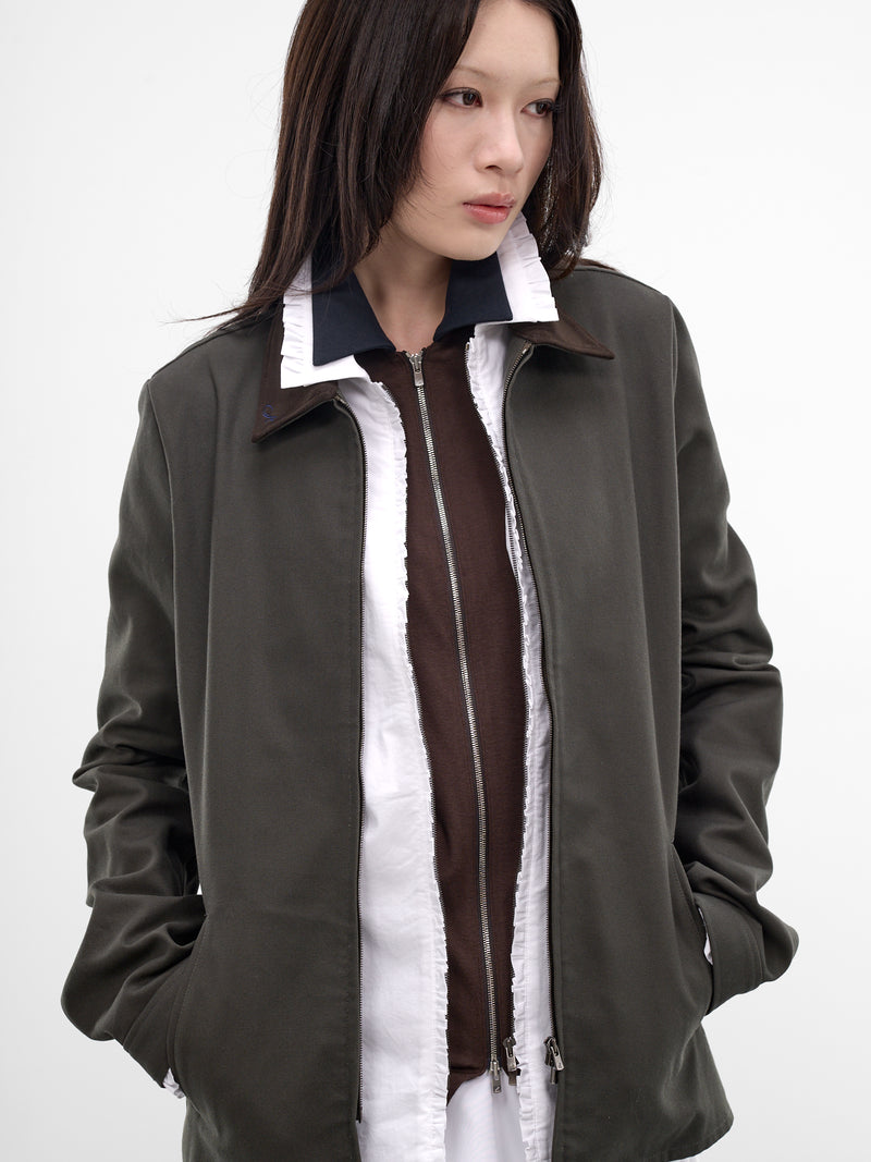 Khaki Layered Collar Detroit Jacket (AN002JK26SSKHK-KHAKI)