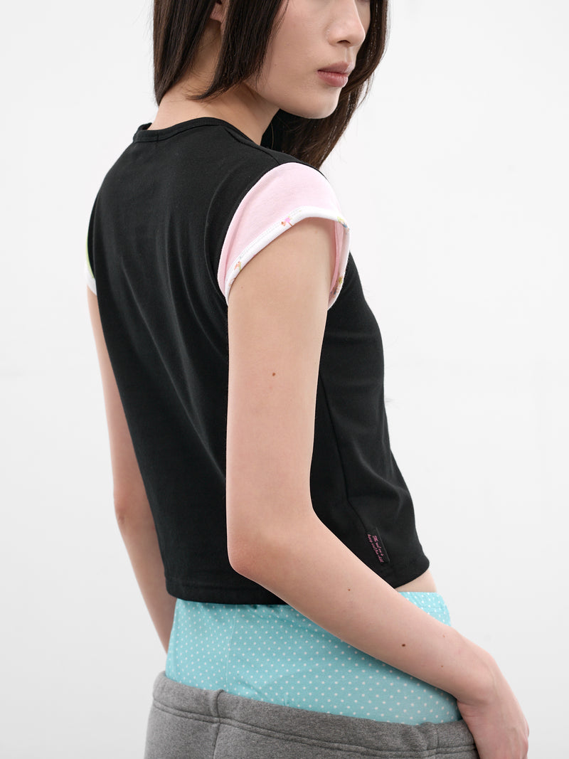 Black Bear Sleeves Tiny Tee (AN002TP26SSMBE-BLACK-MINT-BEAR)