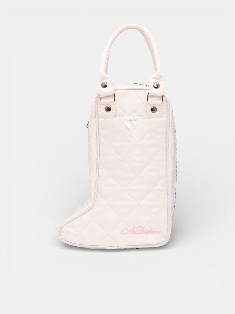 White Quilted Boots Bag (AN003AC26SSIVR-IVORY)