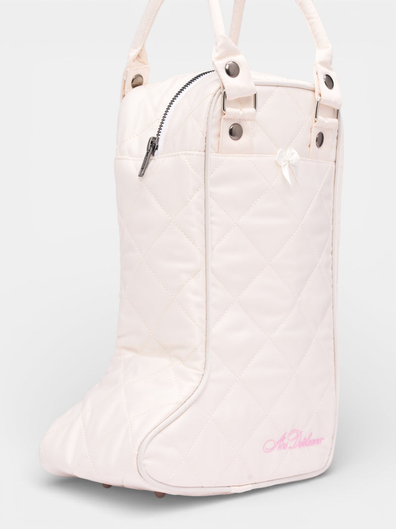 White Quilted Boots Bag (AN003AC26SSIVR-IVORY)