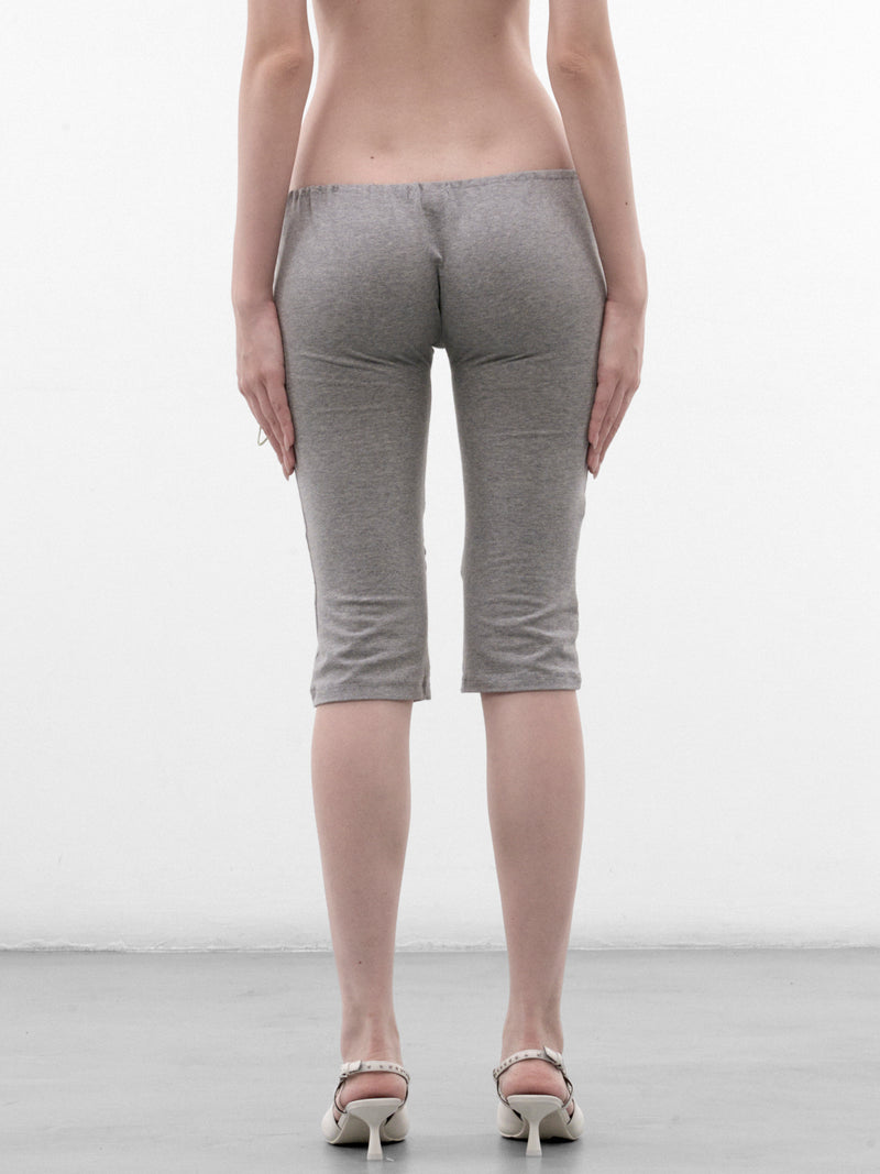 Gray Cotton Cropped Graphic Leggings (AN003PT26AWGRY-GRAY)