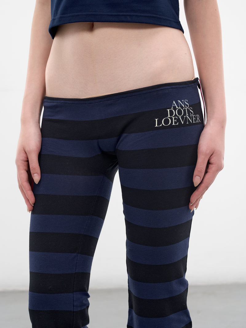 Navy Striped Cotton Childhood Leggings (AN004PT27SSBLU-NAVY-STRIPE)