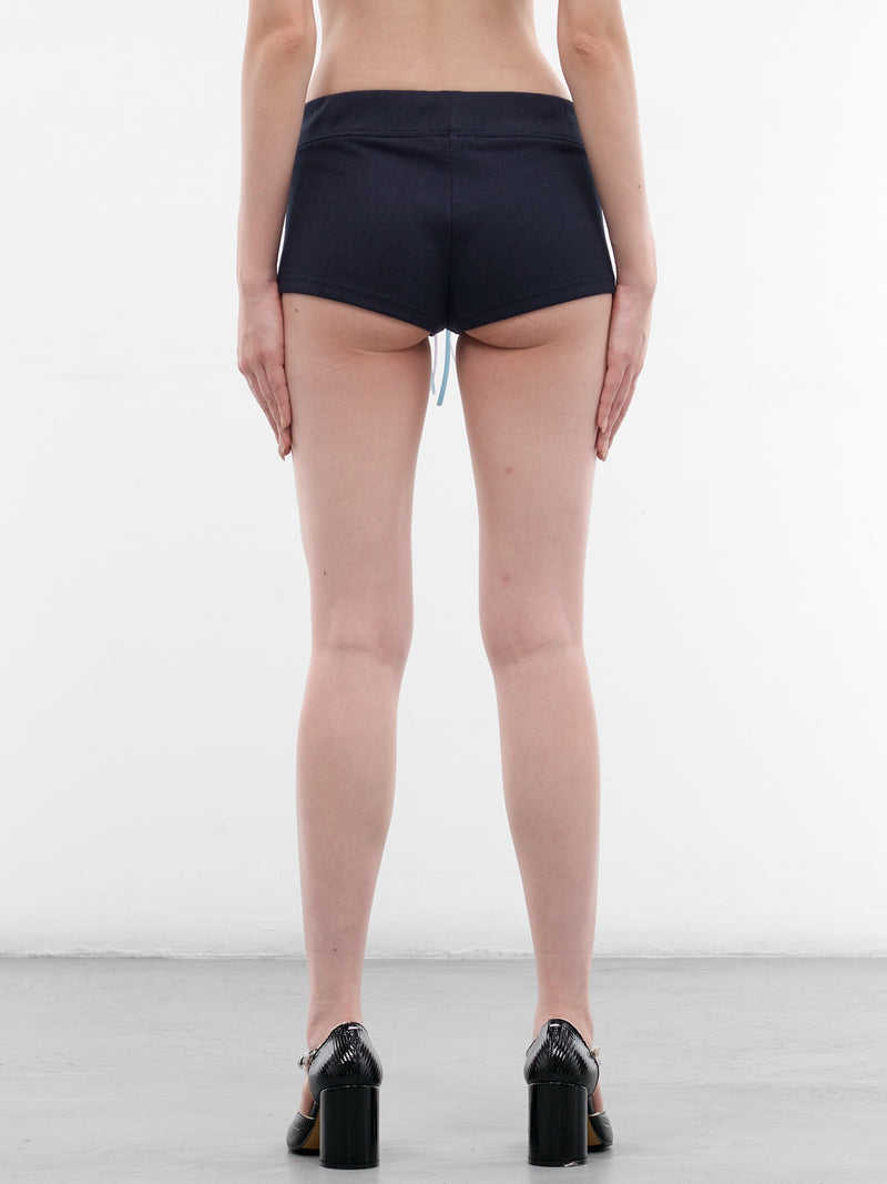 Navy Happy Birthday Micro Shorts (AN006PT26SSNAY-NAVY)