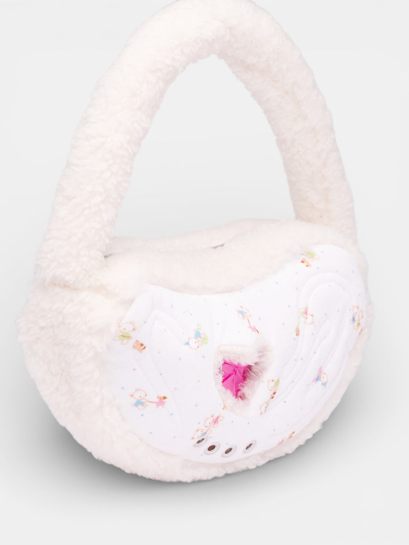White Fluffy Bear Print Bag (AN007AC26SSBER-BEAR)