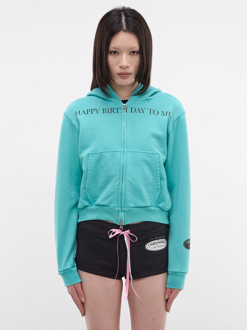 Emerald Happy Birthday Zip Hoodie (AN008TP26SSEME-EMERALD)