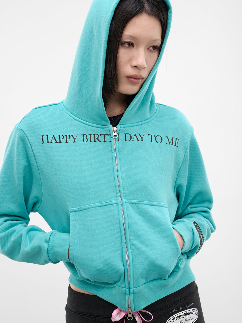 Emerald Happy Birthday Zip Hoodie (AN008TP26SSEME-EMERALD)