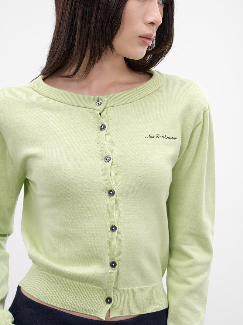 Mint Cotton-Silk Shoulder Cardigan (AN009TP26SSMNT-MINT)