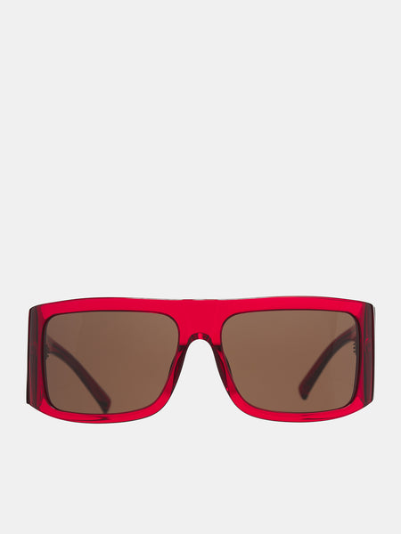 サングラス THE ATTICO SS25 Woman SUNGLASSES (ATTICO14C11SUN 11 RED) The Attico - Edie Aviator Sunglasses in Bordeaux