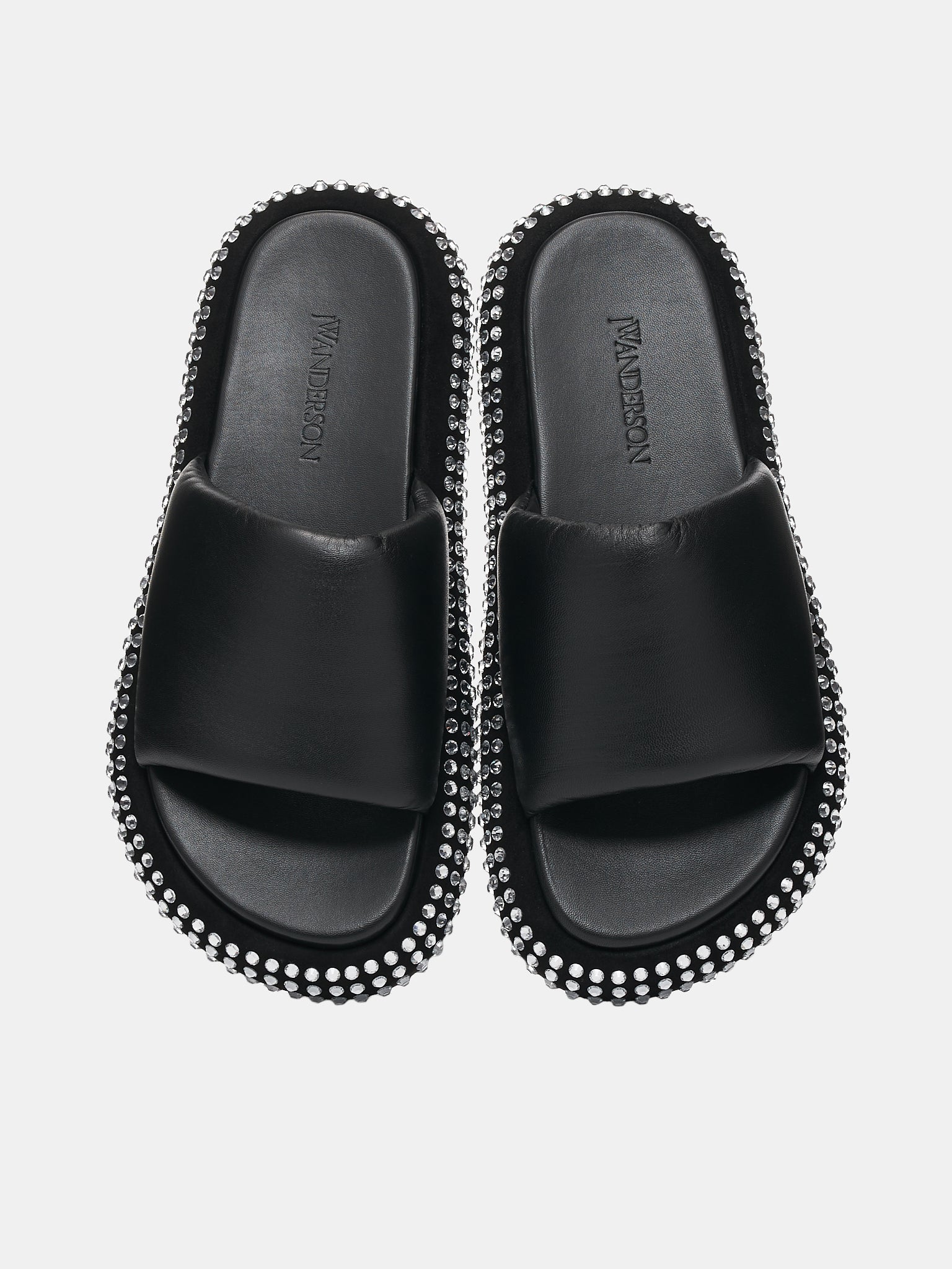 Crystal Bumper Platform Sandals (ANW40211A-999-BLACK-CRYSTAL)