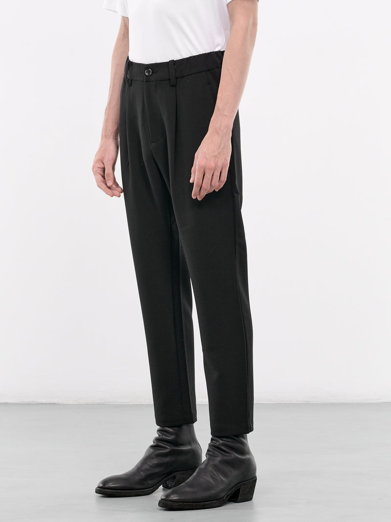 Elasticated Slim Trousers (AP42-047-BLACK)