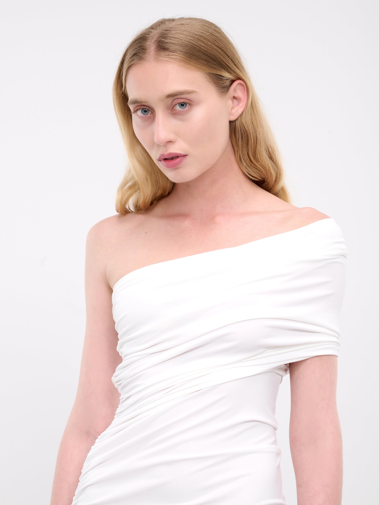 Majolica Laced Mini Dress (AQDRJS05-WHITE)