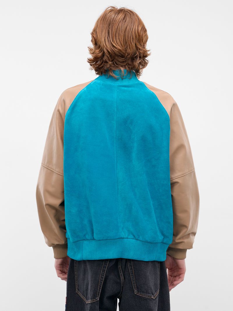 Two-Tone Leather Award Jacket (ARJ2563-PALM-SURF)