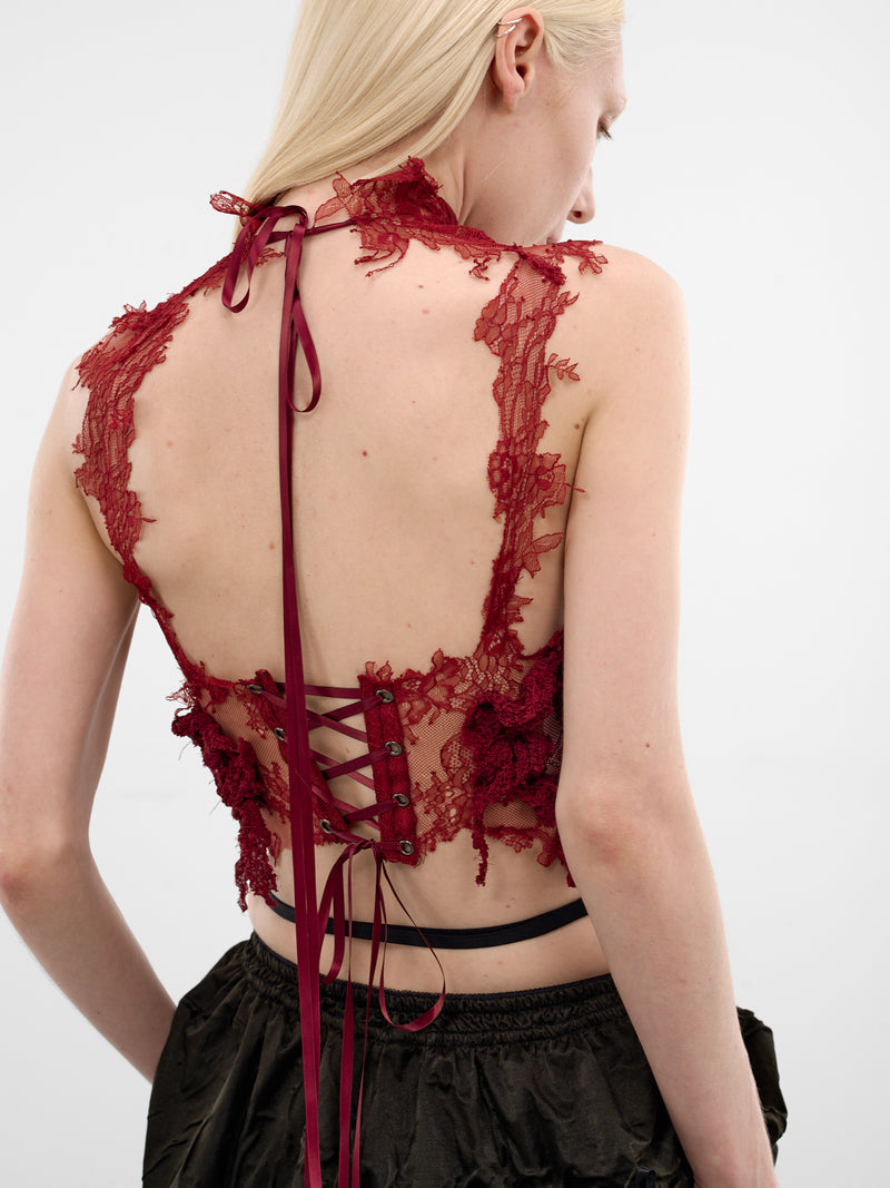 Arrow Of Carnation Silk Bra (ARROW-OF-CARNATION-RED)