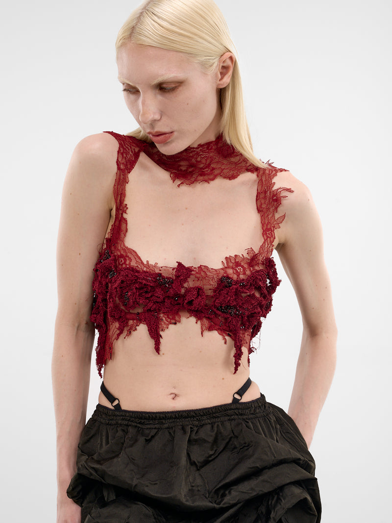 Arrow Of Carnation Silk Bra (ARROW-OF-CARNATION-RED)