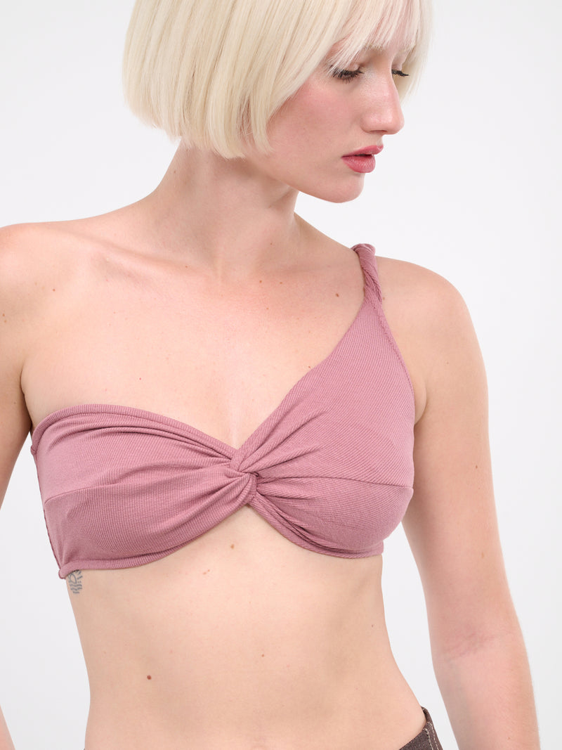 Knotted Jersey Top (AS05R1PU420-RED-VIOLET)