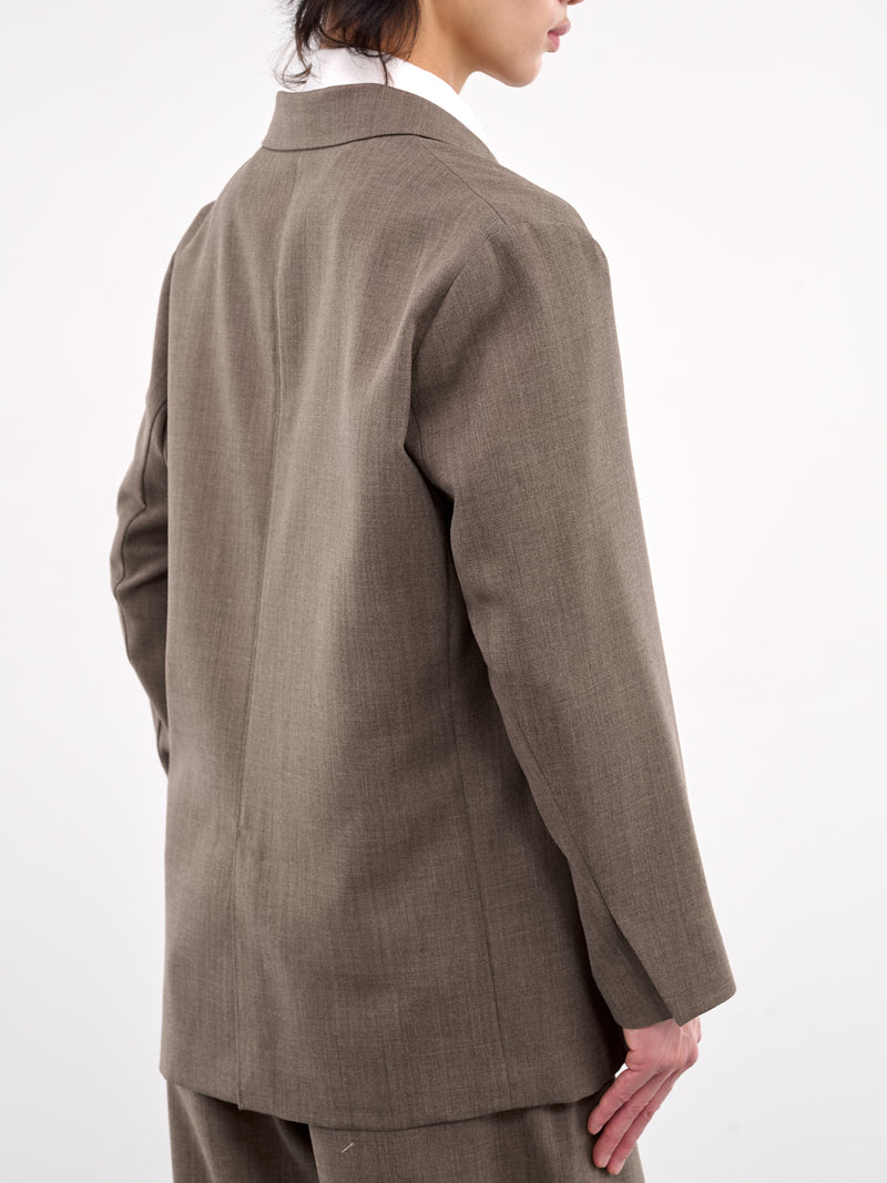 Minimal Oversized Blazer (AT-B001-AS-BROWN)