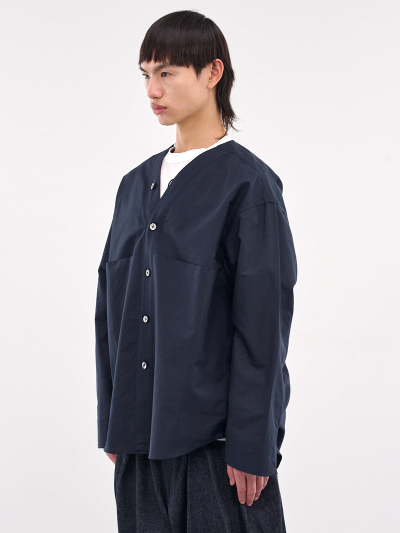 Baseball Button-up Shirt (AT-S002-SS8-NAVY)