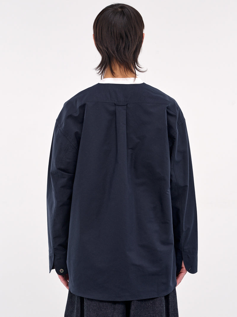 Baseball Button-up Shirt (AT-S002-SS8-NAVY)