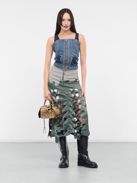 ★ANDERSSON BELL★ All denim printed bustier top atb1124wBLU ANDERSSON BELL All-denim printed bustier top | ITeSHOP