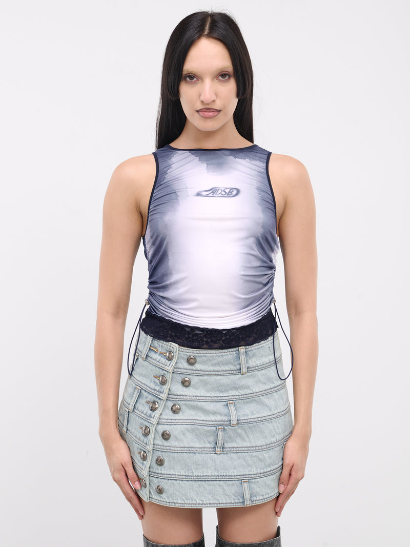Lisa Watercolor Tank Top (ATB1118W-NAVY)