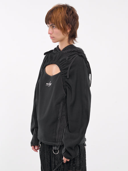 【ANDERSSON BELL】 Madro Gradient Hoodie‐BLACK Black Mardro Hoodie by Andersson Bell on Sale