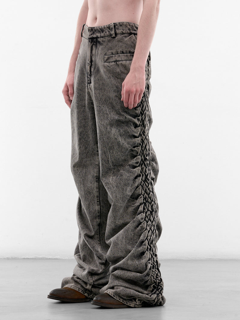 Faded Black Denim Aurora Pants (AURORA-PANTS-BEIGE-BLACK)