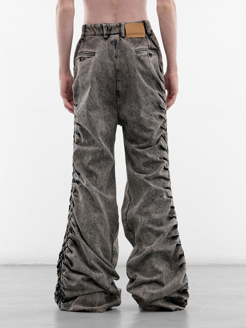 Faded Black Denim Aurora Pants (AURORA-PANTS-BEIGE-BLACK)