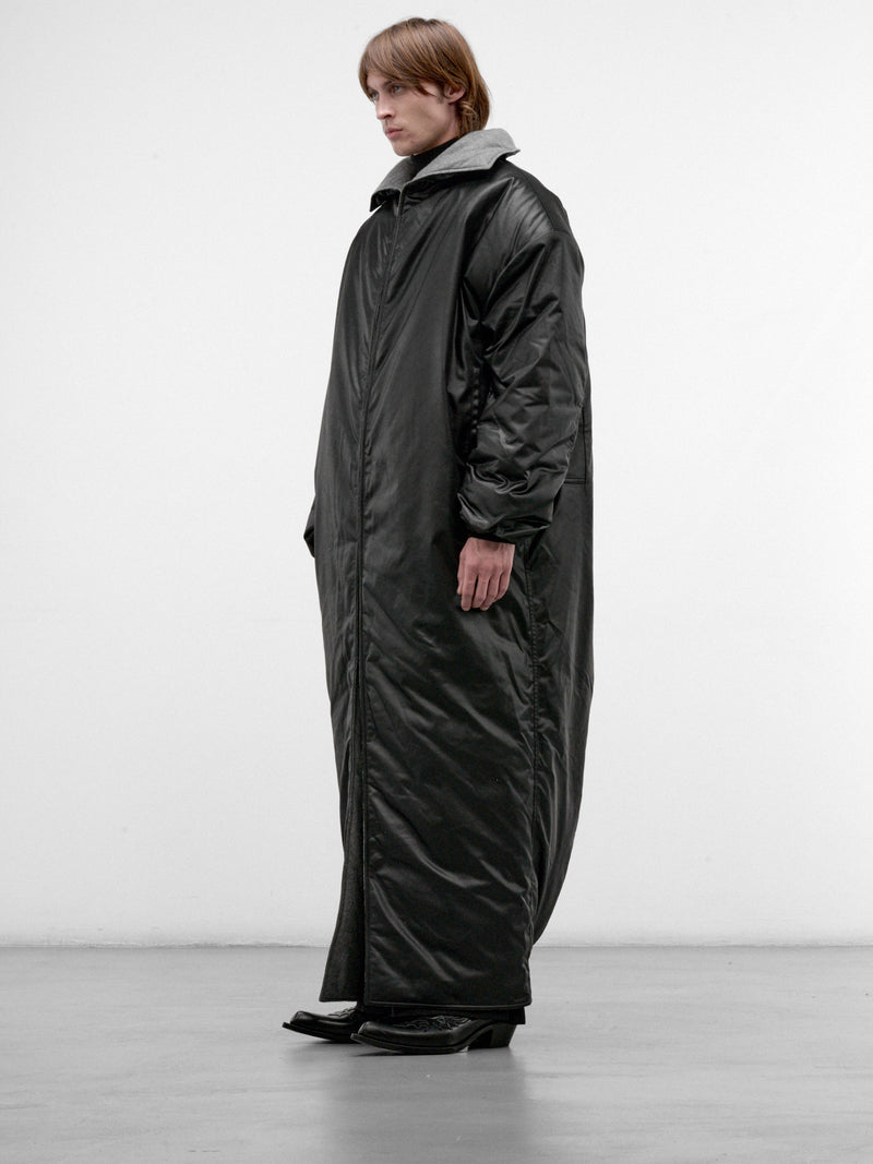 Black Padded Long Coat (AW26-002-06-BLACK)