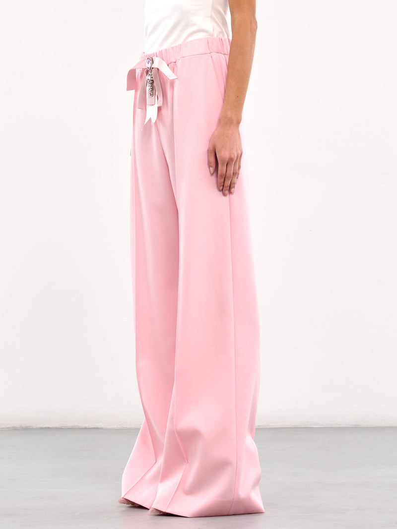 Crystal Bow Wide Leg Trousers (AWPA0060FA01-PASTEL-PINK)
