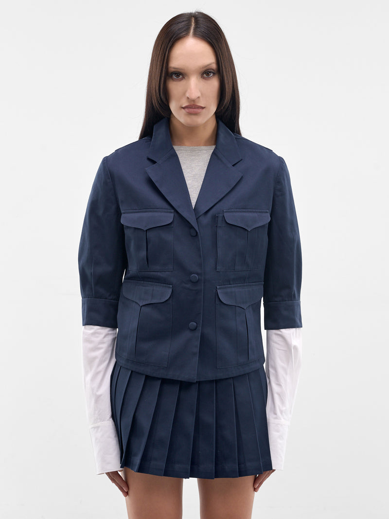 Navy Cotton Pen Pal Jacket (AWSS2600044-NAVY)